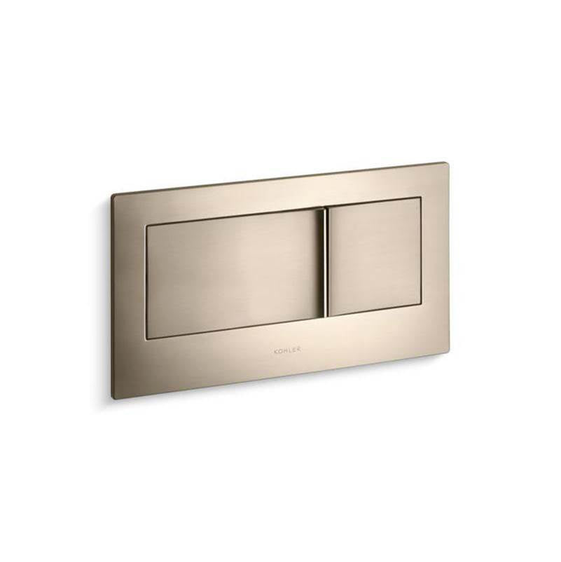 Kohler - Veil Flush actuator plate for 2''x6'' in-wall tank and carrier system - Vibrant Brushed Bronze