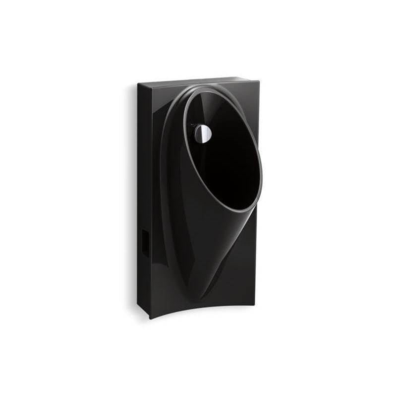 Kohler - Steward Washout half-stall 0.125 gpf urinal, rear spud - Black