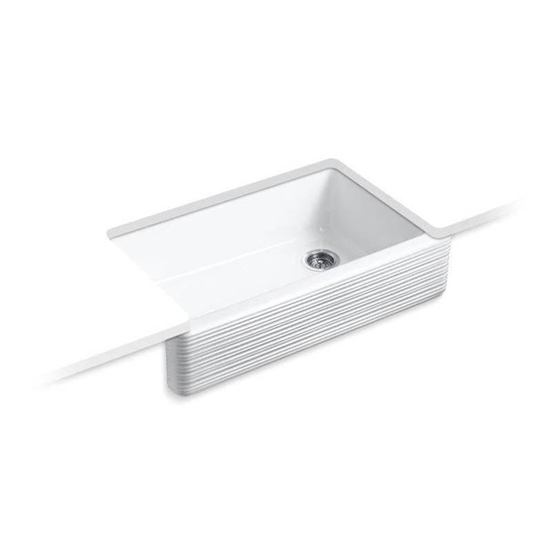 Kohler - Hayridge Whitehaven 35-11/16'' undermount single-bowl farmhouse kitchen sink - White