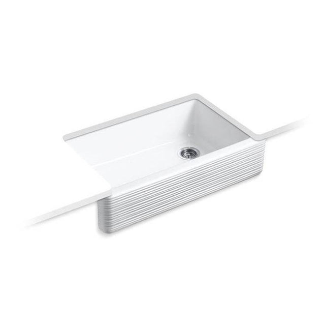 Kohler - Hayridge Whitehaven 35-11/16'' undermount single-bowl farmhouse kitchen sink - White
