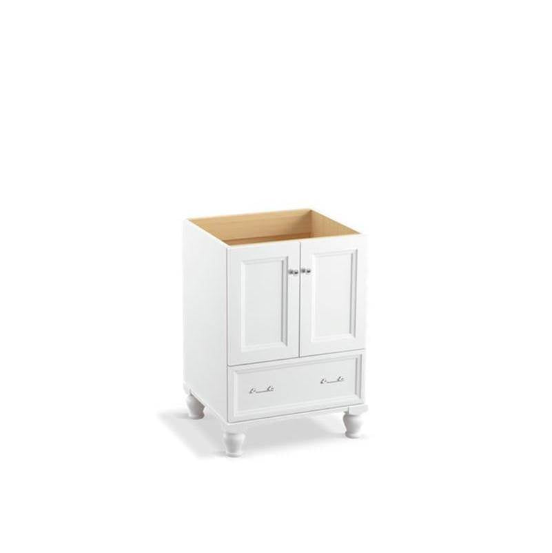 Kohler - Damask 24'' bathroom vanity cabinet with furniture legs, 2 doors and 1 drawer - Linen White