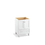 Kohler - Damask 24'' bathroom vanity cabinet with furniture legs, 2 doors and 1 drawer - Linen White