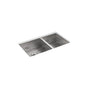 Kohler - VaultE 33'' top-/undermount double-bowl kitchen sink - Stainless Steel