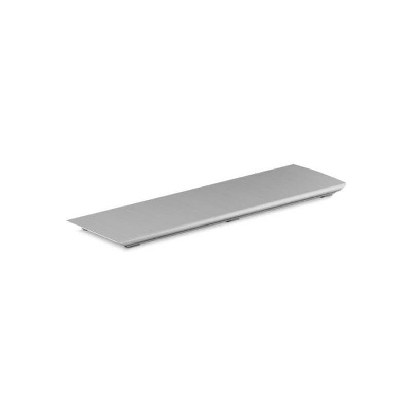 Kohler - Bellwether Aluminum drain cover for 60'' x 32'' shower base - Crystal Clear glass with Brushed Nickel frame