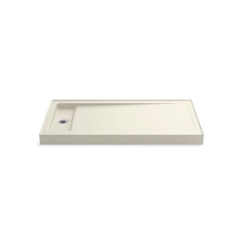 Kohler - Bellwether 60'' x 32'' alcove shower base, left offset drain - Biscuit