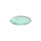 Kohler - Kallos 16'' round undermount bathroom sink, no overflow - Translucent Dew