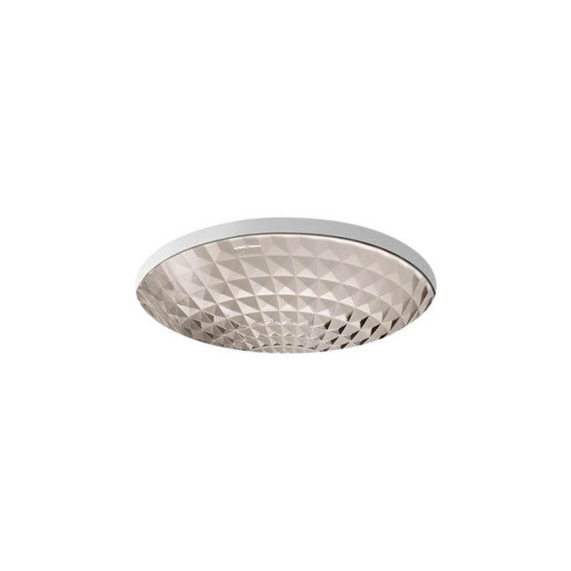 Kohler - Kallos 16'' round undermount bathroom sink, no overflow - Translucent Doe