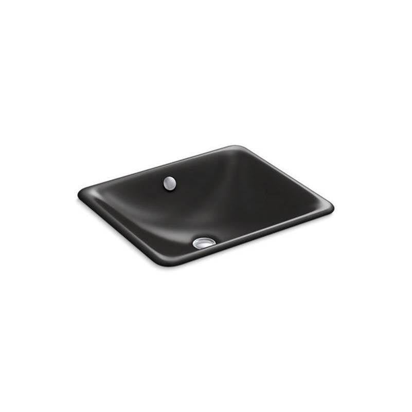 Kohler - Iron Plains 18-1/2'' rectangular drop-in/undermount bathroom sink - Black