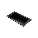 Kohler - Archer 72'' x 36'' drop-in Heated BubbleMassageE air bath and whirlpool - Black