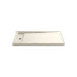 Kohler - Bellwether 60'' x 34'' alcove shower base, left drain - Biscuit
