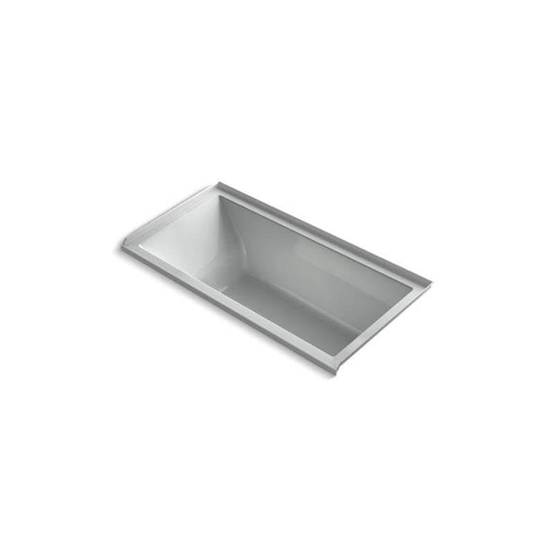 Kohler - Underscore 60'' x 30'' drop-in/alcove heated whirlpool bath, right drain - Ice Grey