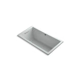 Kohler - Underscore 60'' x 32'' drop-in bath with Bask heated surface - Ice Grey