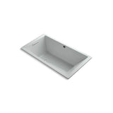 Kohler - Underscore 66'' x 36'' drop-in bath with Bask heated surface - Ice Grey