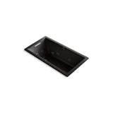 Kohler - Underscore 60'' x 32'' drop-in Heated BubbleMassageE air bath with whirlpool - Black