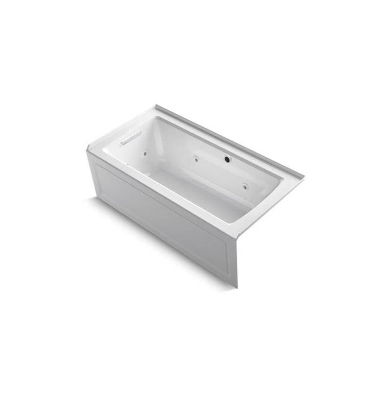 Kohler - Archer 60'' x 30'' alcove whirlpool bath with Bask heated surface, left drain - White