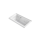 Kohler - Archer 60'' x 30'' alcove whirlpool bath with Bask heated surface, right drain - White