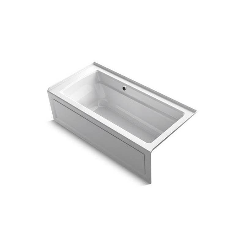 Kohler - Archer 66'' x 32'' alcove bath with Bask heated surface, right drain - White