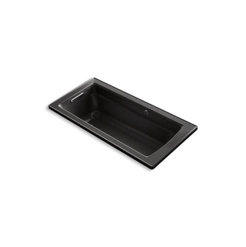 Kohler - Archer 66'' x 32'' drop-in bath with Bask heated surface - Black