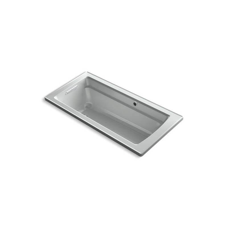 Kohler - Archer 66'' x 32'' drop-in bath with Bask heated surface - Ice Grey