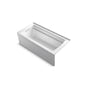 Kohler - Archer 66'' x 32'' alcove Heated BubbleMassageE air bath with Bask heated surface, left drain - White