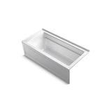 Kohler - Archer 66'' x 32'' alcove Heated BubbleMassageE air bath with Bask heated surface, right drain - White