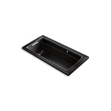 Kohler - Archer 66'' x 32'' drop-in Heated BubbleMassageE air bath with Bask heated surface - Black