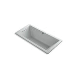 Kohler - Underscore 66'' x 32'' drop-in bath with Bask heated surface - Ice Grey