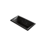 Kohler - Underscore 60'' x 30'' drop-in Heated BubbleMassageE air bath with whirlpool - Black