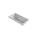 Kohler - Underscore 60'' x 30'' drop-in Heated BubbleMassageE air bath with whirlpool - Ice Grey