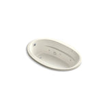 Kohler - Sunward 66'' x 42'' drop-in whirlpool bath with Bask heated surface - Biscuit