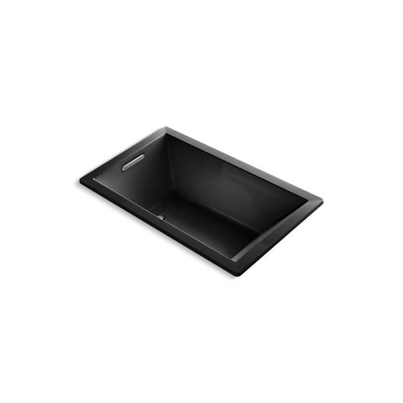 Kohler - Underscore 60'' x 36'' drop-in Heated BubbleMassageE air bath - Black