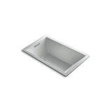 Kohler - Underscore 60'' x 36'' drop-in Heated BubbleMassageE air bath with Bask heated surface - Ice Grey