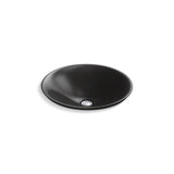 Kohler - Carillon 17-3/4'' round drop-in bathroom sink, no overflow - Black