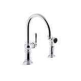 Kohler - Artifacts Single-handle kitchen sink faucet with two-function sprayhead - Polished Chrome