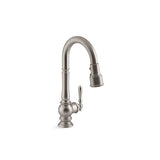 Kohler - Artifacts Pull-down kitchen sink faucet with three-function sprayhead - Vibrant Stainless