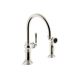 Kohler - Artifacts Single-handle kitchen sink faucet with two-function sprayhead - Vibrant Polished Nickel