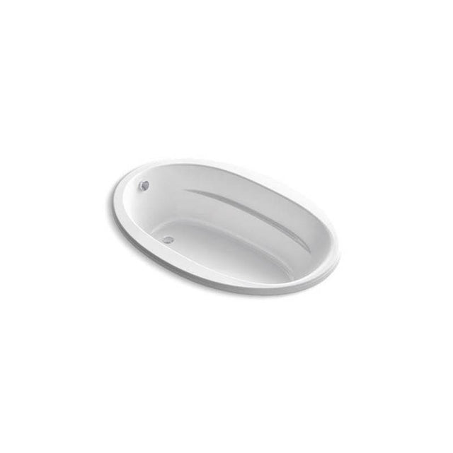 Kohler - Sunward 66'' x 42'' drop-in Heated BubbleMassageE air bath - White