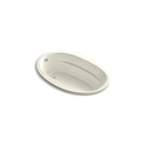 Kohler - Sunward 66'' x 42'' drop-in Heated BubbleMassageE air bath - Biscuit
