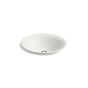 Kohler - Derring Carillon 17-3/4'' round drop-in bathroom sink, no overflow - Translucent White