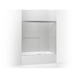Kohler - Revel Sliding bath door, 55-1/2'' H x 56-5/8 - 59-5/8'' W, with 1/4'' thick Crystal Clear glass - Bright Polished Silver