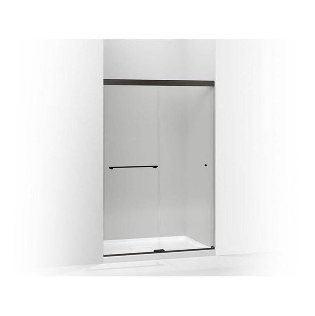Kohler - Revel Sliding shower door, 76'' H x 44-5/8 - 47-5/8'' W, with 5/16'' thick Crystal Clear glass - Anodized Dark Bronze