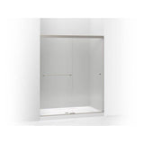 Kohler - Revel Sliding shower door, 70'' H x 56-5/8 - 59-5/8'' W, with 1/4'' thick Crystal Clear glass - Anodized Brushed Nickel
