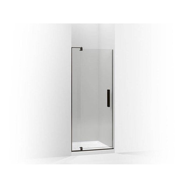 Kohler - Revel Pivot shower door, 74'' H x 27-5/16 - 31-1/8'' W, with 5/16'' thick Crystal Clear glass - Anodized Dark Bronze