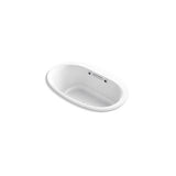 Kohler - Underscore 59-3/4'' x 35-3/4'' drop-in Heated BubbleMassageE air bath with Bask heated surface - White