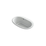 Kohler - Underscore 59-3/4'' x 35-3/4'' drop-in Heated BubbleMassageE air bath - Ice Grey
