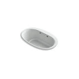 Kohler - Underscore 59-3/4'' x 35-3/4'' drop-in Heated BubbleMassageE air bath with Bask heated surface - Ice Grey