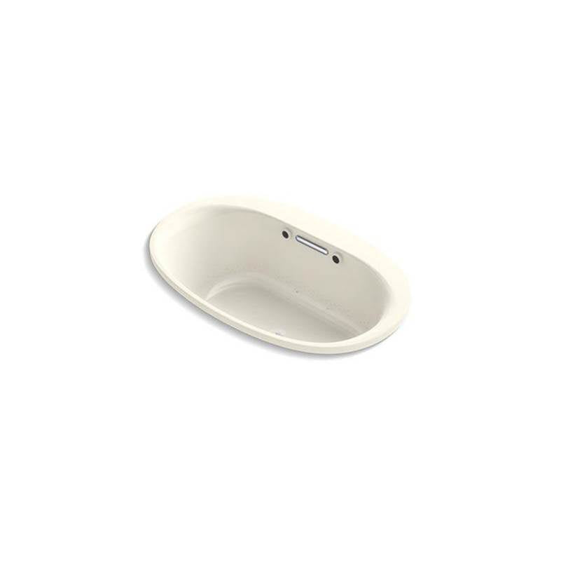 Kohler - Underscore 59-3/4'' x 35-3/4'' drop-in Heated BubbleMassageE air bath with Bask heated surface - Biscuit