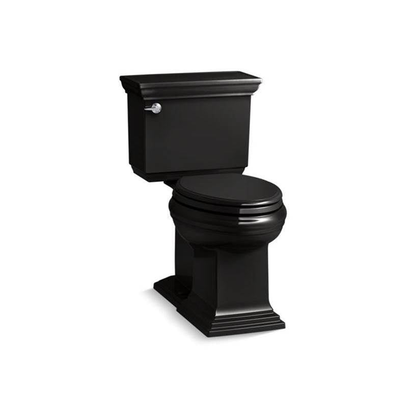Kohler - Memoirs Stately Two-piece elongated with concealed trapway, 1.28 gpf - Black
