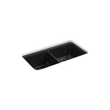 Kohler - Cairn 33-1/2'' undermount double-bowl kitchen sink - Matte Black