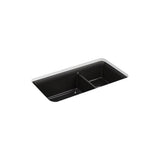 Kohler - Cairn 33-1/2'' undermount double-bowl kitchen sink - Matte Black